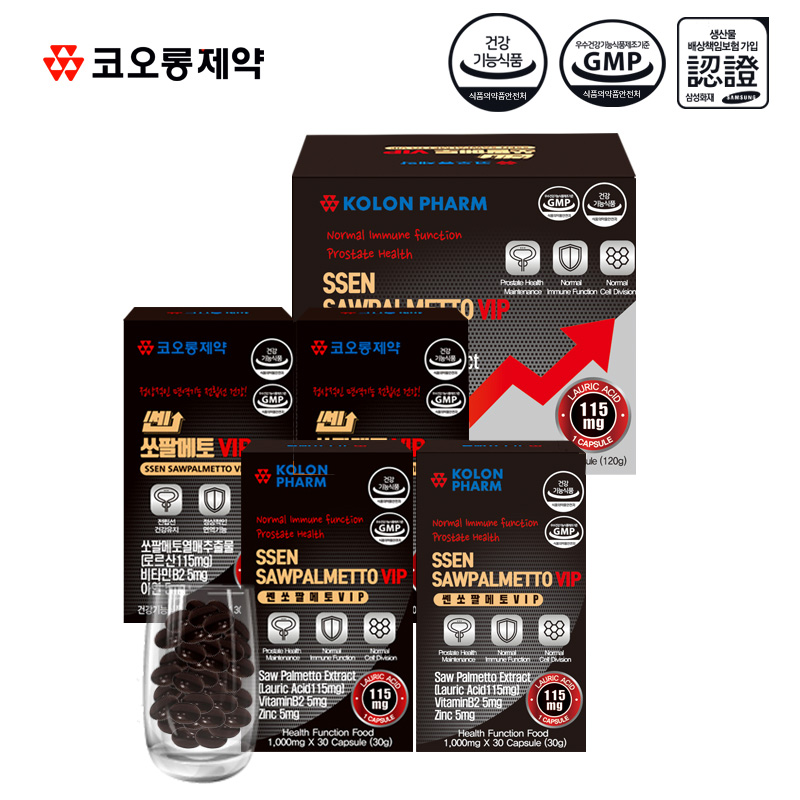 코오롱제약 쎈쏘팔메토VIP 1,000mg X 120캡슐