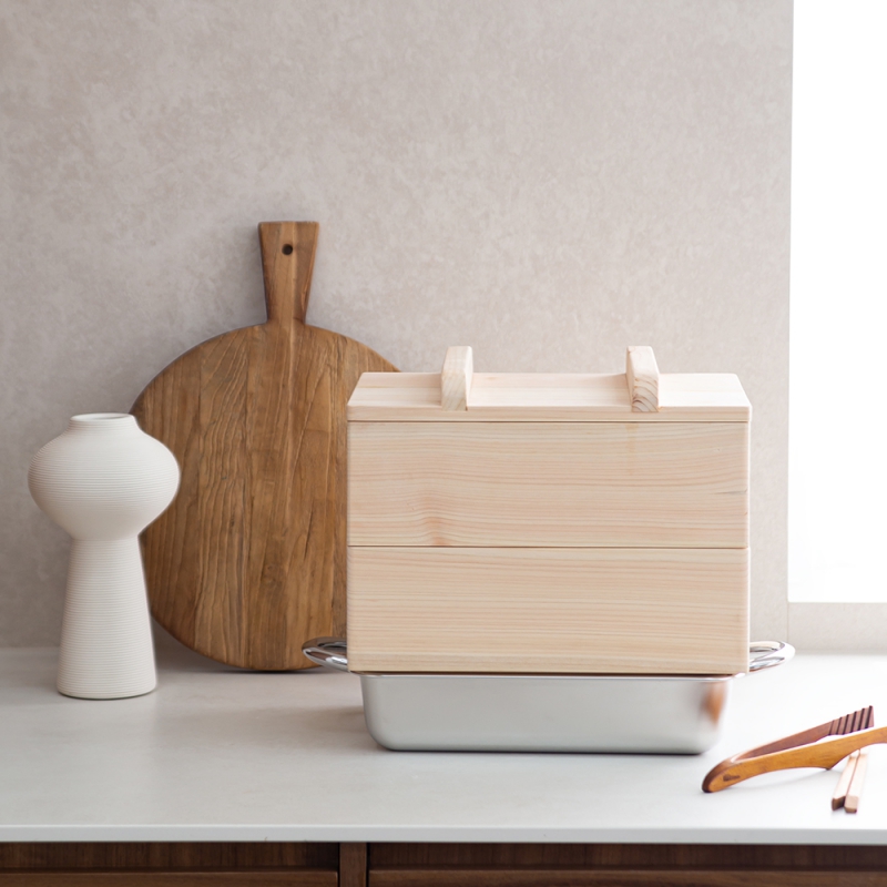 [찜해요] 편백나무 찜기 2단  상품이미지