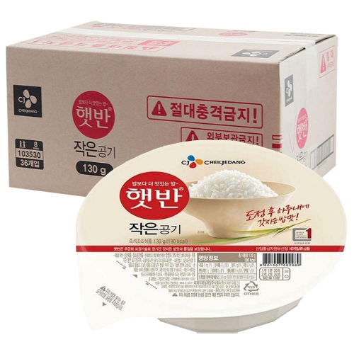 CJ 햇반 작은공기, 130g, 36개(24년01월 제조_24년 10월30일까지)