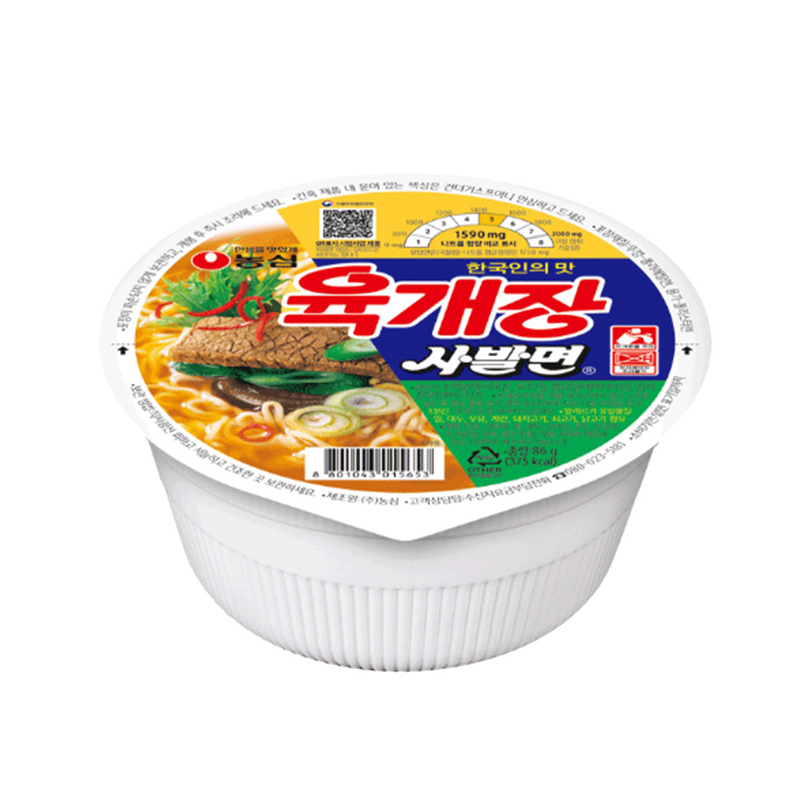 농심 육개장사발면, 86g, 1개(유통기한 24년 12월 27일 까지) 상품이미지