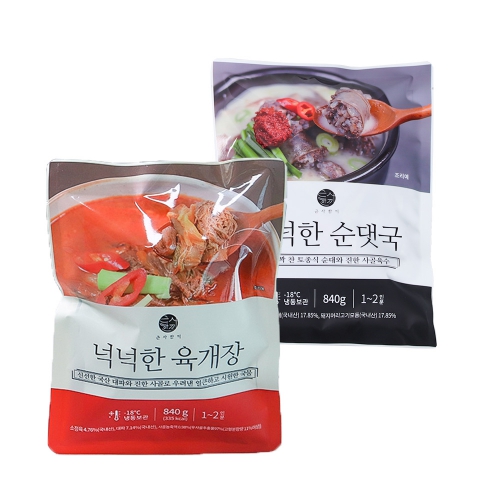 [근사한끼] 넉넉하고 푸짐한 육개장/순댓국 840g 모음 