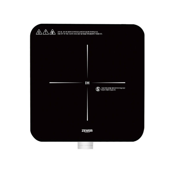 [제벤] IH 스퀘어 플레이트 1구 인덕션 (ZB-2000W/고속가열/과열방지/9단계온도조절) 상품이미지