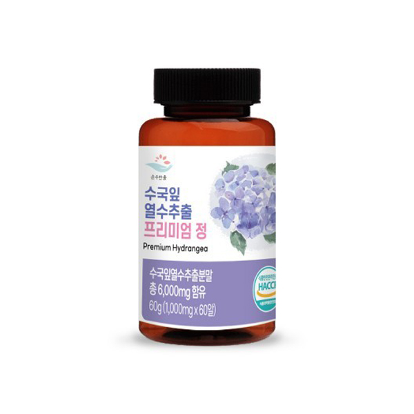 [순수한줌] 수국잎 열수추출 프리미엄 정 1000mg x 60정 상품이미지