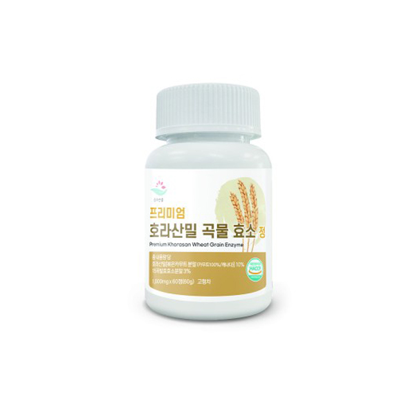 [순수한줌] 프리미엄 호라산밀 곡물 효소 정 1000mg x 60정 상품이미지