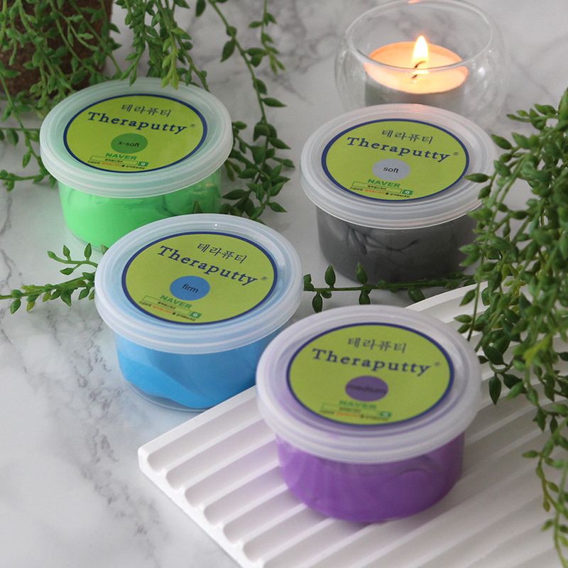 [지브로와] 테라퓨티 손운동 고무 점토 소근육 강화 손감각 재활 4단계 종합 선물 세트 상품이미지