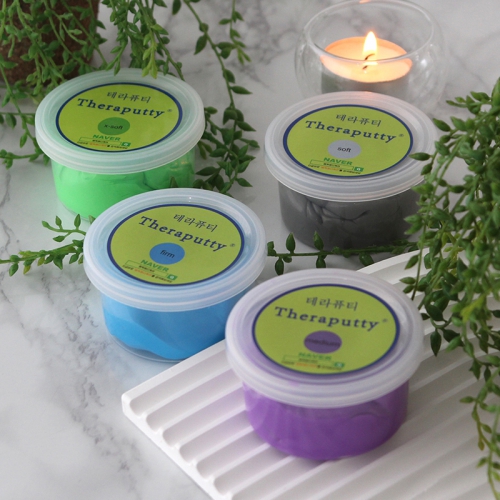 [지브로와] 테라퓨티 손운동 고무 점토 소근육 강화 손감각 재활 4단계 종합 선물 세트