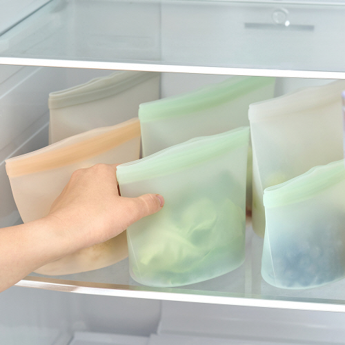 [바겐슈타이거] 실리콘지퍼백 3종세트_스노우화이트(하얀색)