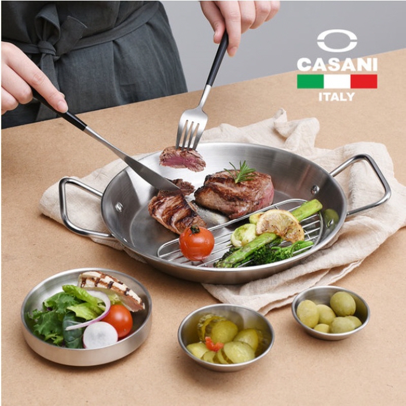 [까사니]_브런치 스텐 플레이팅세트_5p(메인디쉬/그리드/사이드디쉬/소스볼(소)1P(중)1P) 상품이미지