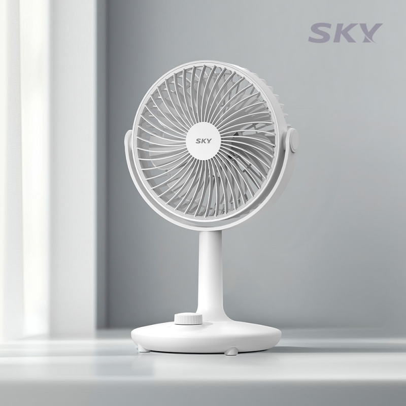 [스카이] 7엽 날개 BLDC 수동회전 무선 탁상용 선풍기 저소음 캠핑용 USB C타입 WD5 22일16시 상품이미지
