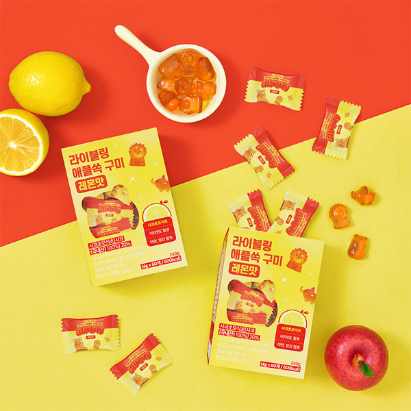 [라이블링] 애플쏙 구미(레모네이드맛) 1박스 4g x 60ea 상품이미지