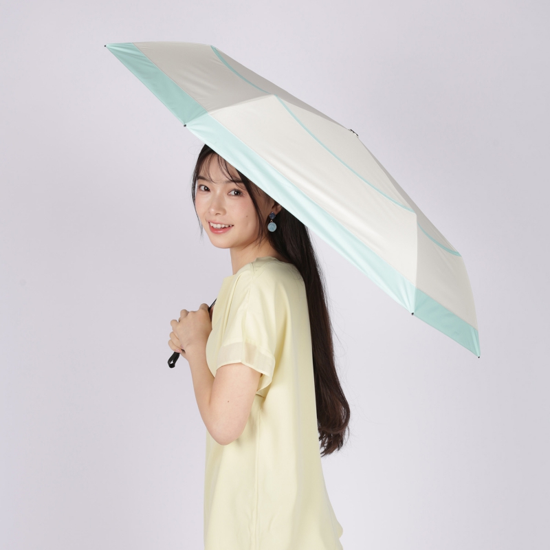 키자와 명품 초경량 더블 보더 자동 3단 암막 튼튼한 우산겸용 양산 AEX53FD-063PI 상품이미지