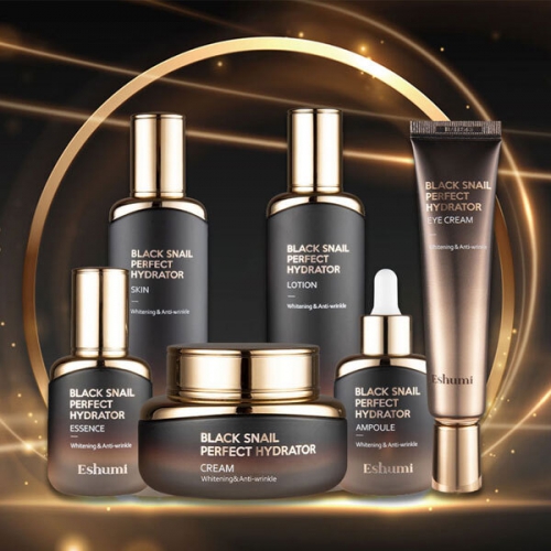 [Eshumi] 애슈미 블랙 스네일 퍼펙트 하이드레이터 6종 세트(쇼핑백 포함)