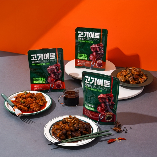 고기어트 실온보관 돼지고기 간편식 120gX10개(양념갈비/저크바베큐/매콤동파육선택)