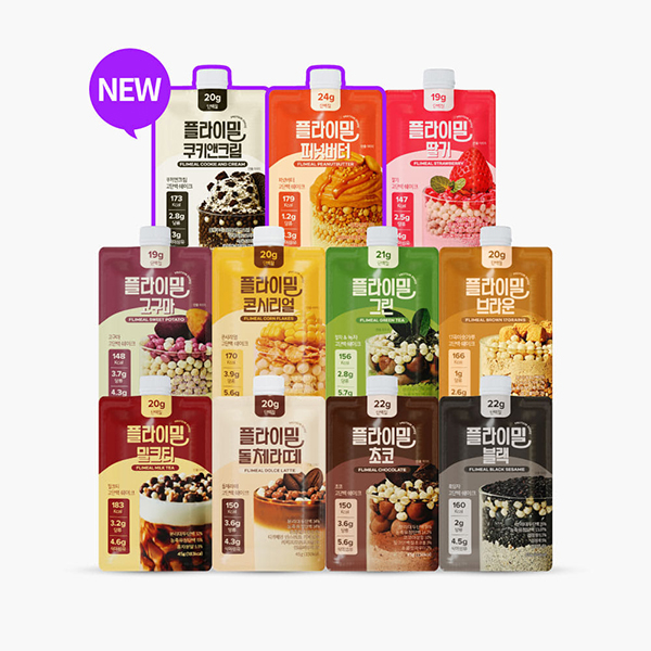 [플라이밀] 단백질 쉐이크 파우치 버라이어티 스타터팩 C세트(맛 각 1팩 총11EA) 상품이미지