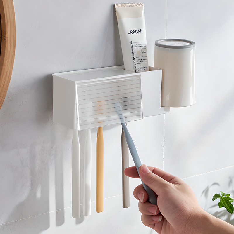 [레토] 무타공 칫솔꽂이 칫솔거치대 5구 칫솔걸이 (LBR-TH01) 상품이미지