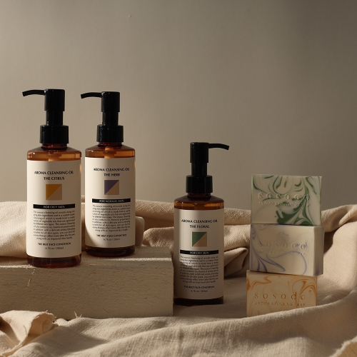 소소코 블랙헤드 제거 피지제거 모공관리 아로마 딥 클렌징오일 + 아로마 수제비누 피부타입별 세트 