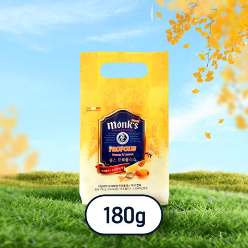 이탈리아 몽스 프로폴리스 허브 목캔디 180g / 허니 꿀 캔디 300g 택 1 상품이미지