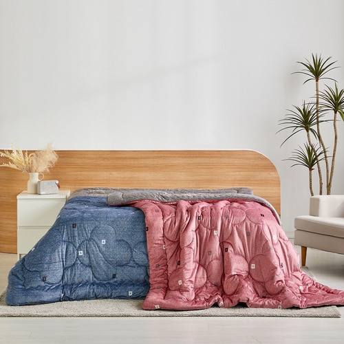 [이브자리] 큐브앤(극세사이불) 차렵이불 D (핑크,블루)