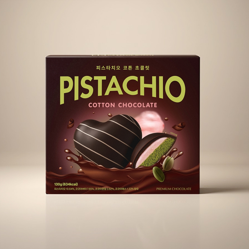 지브로와 파스타치오 코튼 솜사탕 하트 초콜릿 130g 상품이미지