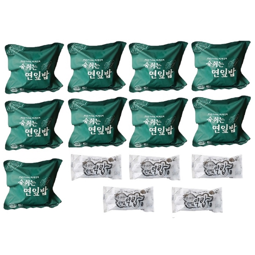 홈쇼핑방영 (14개 묶음/총1.75kg) 국내산 연잎밥 150g + 약밥 80g 세트