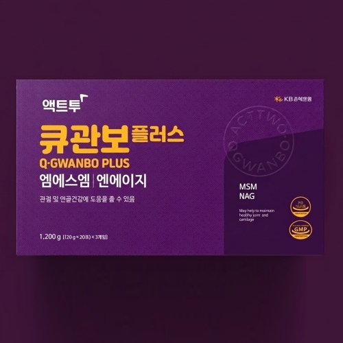 액트투 뼈 관절 연골케어 MSM 종합 비타민 큐관보 플러스 20g x 60포