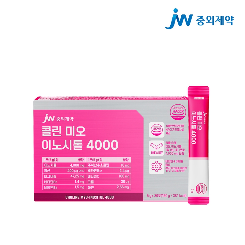 JW중외제약 콜린 미오 이노시톨 4000 30포 상품이미지