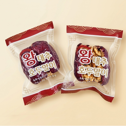 지브로와 프리미엄 자연 그대로 건강 간식 왕대추 호두말이 500g