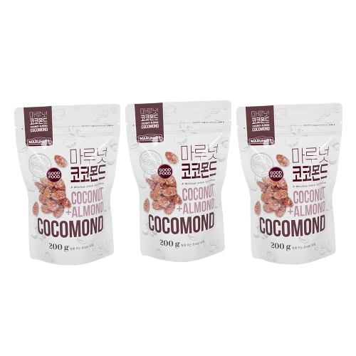 [마루너츠] (1+1+1) 코코넛 & 아몬드 200g(총3봉 / 600g)