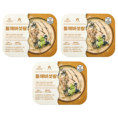 [공동구매](1+1+1) 성동구 맛집 들깨 버섯탕 340g x 3팩
