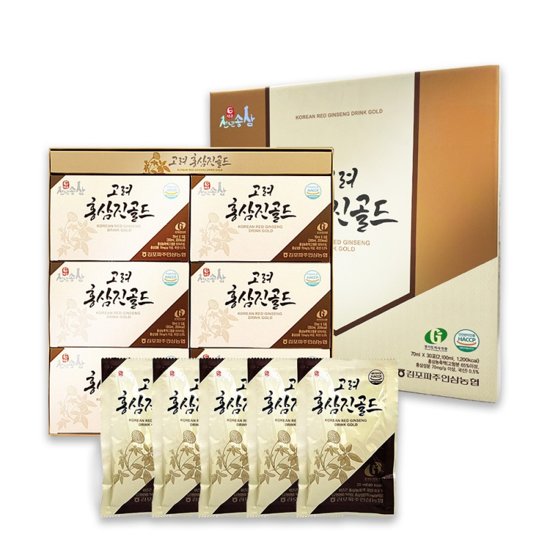 [인삼농협] 6년근 홍삼진 골드 (70ml × 30포) 외 1종 상품이미지