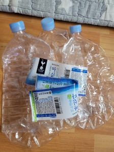 분리수거 작업 중