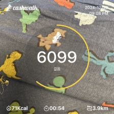 오늘은 6천보 걸었어요