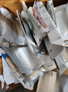 우유팩 모으기~! 