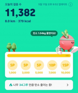 만보걷기 실천중