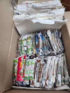 종이팩 모으기!