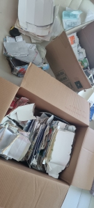 몇달간 모아놓고 미뤄둔 종이팩 갯수세서 보냅니다