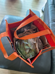 농사지은 야채들 나누기