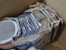 멸균팩 100장 이상 모았어요:)