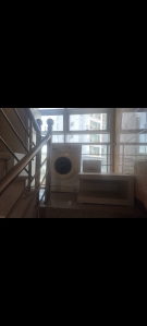 폐가전 드럼 세탁기 제품 배출