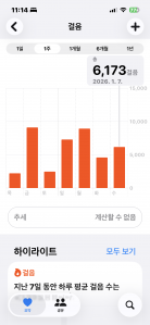 나름 걸었어요.